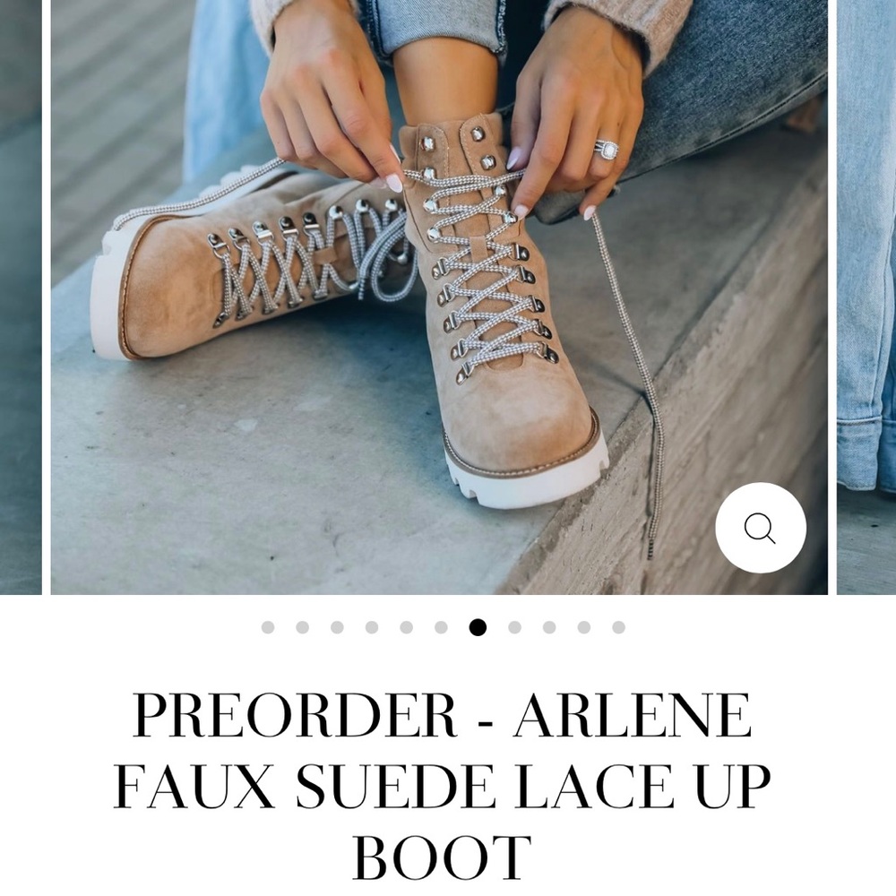 VICI -  Arlene Faus Suede Lace Up Boots